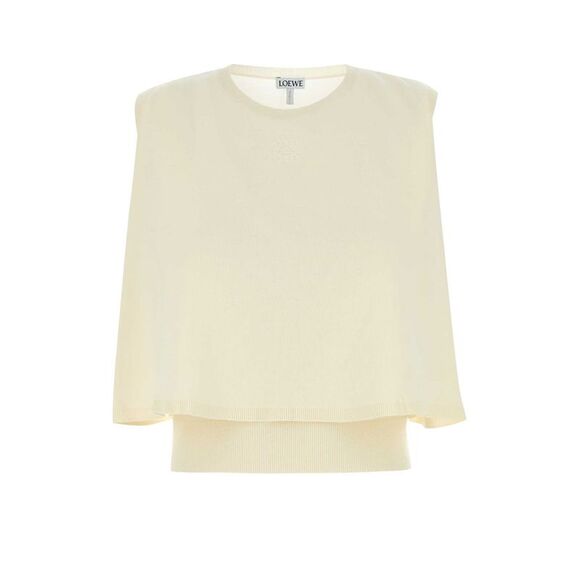 Loewe Women Ivory Wool Vest